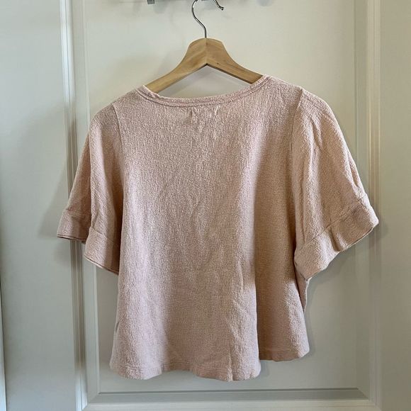 Madewell Textured Flutter Sleeve Top - Picture 4 of 8